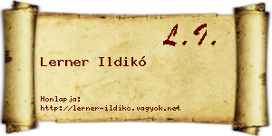 Lerner Ildikó névjegykártya